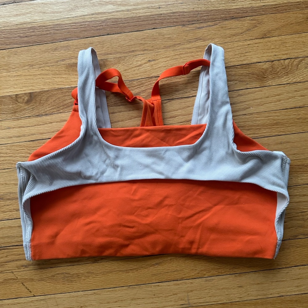 Nike Two-Tone Orange and Light Gray Reversible Sports Bra